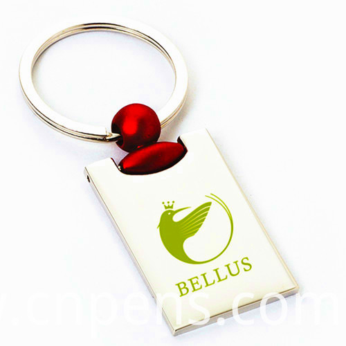 Wholesale Retail Imprint Color Company Logo Rectangle Cheap Keychain (F1367)